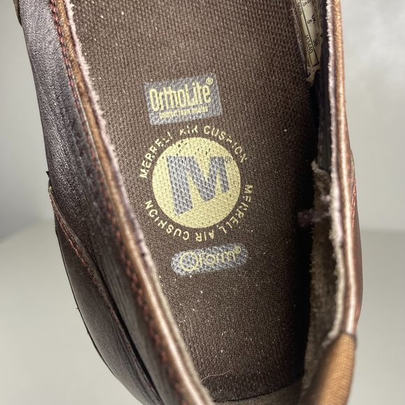 Merrell Women Shoes Mary Jane OrthoLite Strap Round Toe Leather Brown Sz 7.5 - Picture 12 of 16